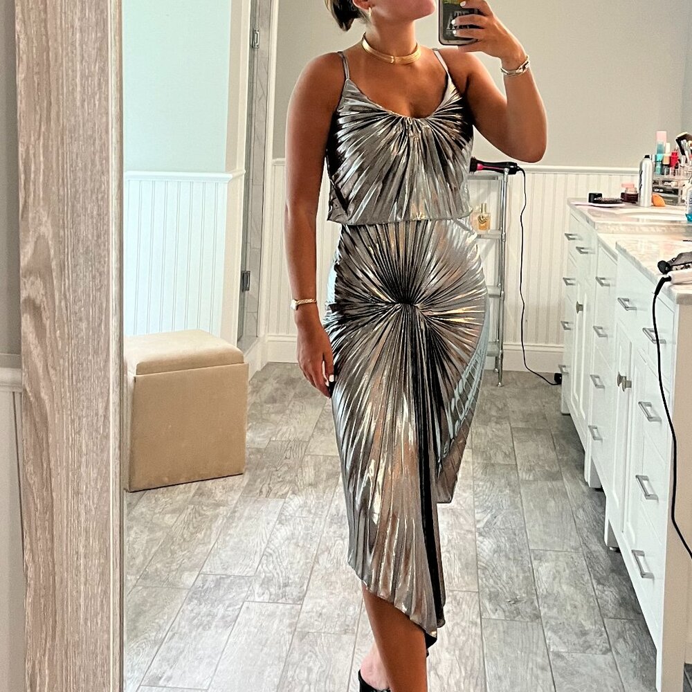 Georgia Hardinge Dazed Dress Metallic Silver